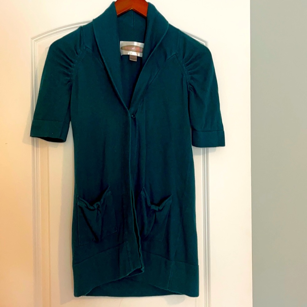 Violet Ray Hunter Green Long Cardigan Sweater